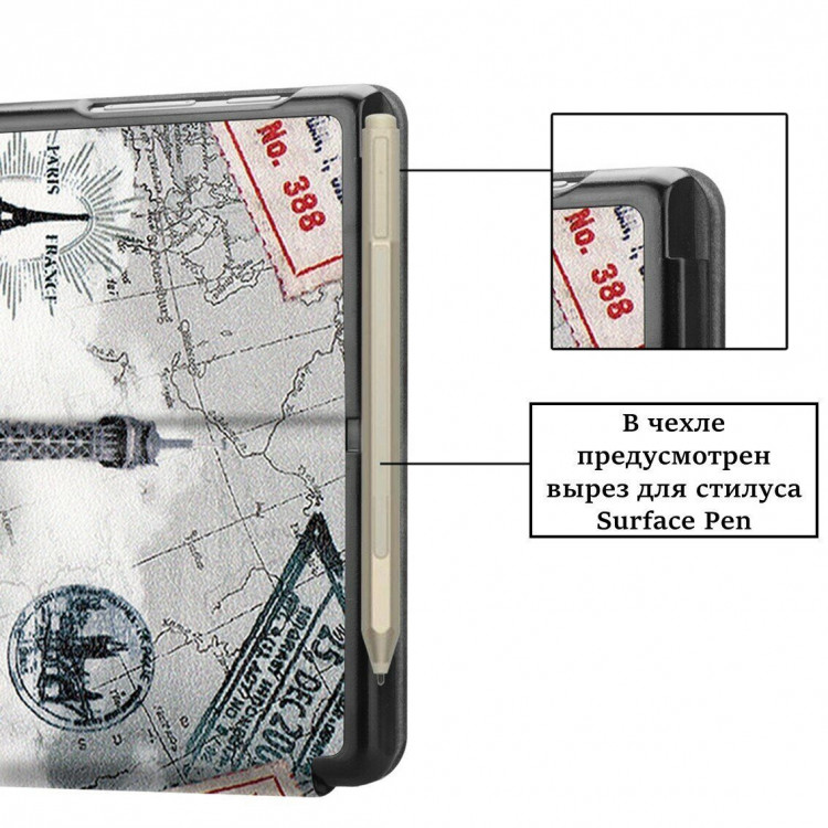 Чехол для Microsoft Surface Go 2, Surface Go (Eiffel Tower)