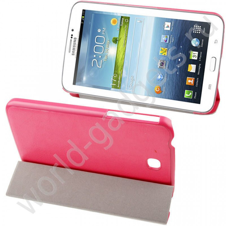 Чехол Smart-Cover для Samsung Galaxy Tab 3 / P3200 (малиновый)