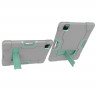 Гибридный TPU чехол для iPad Pro 11 (2022, 2021, 2020) (серый + зеленый)