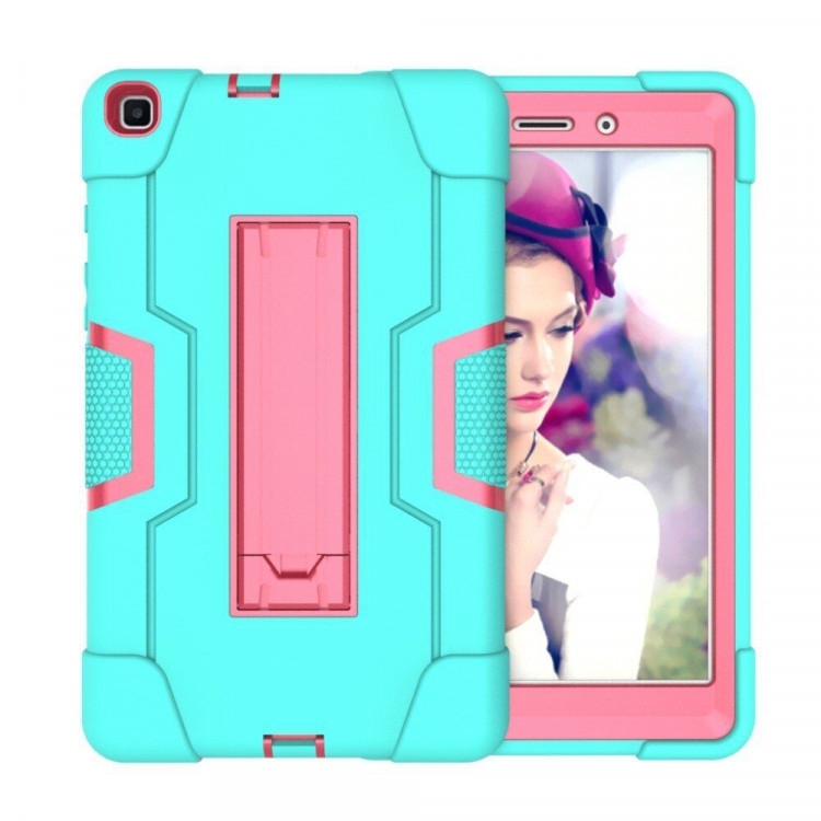 Гибридный TPU чехол для Samsung Galaxy Tab A 8.0 (2019) T290 / T295 (голубой + розовый)