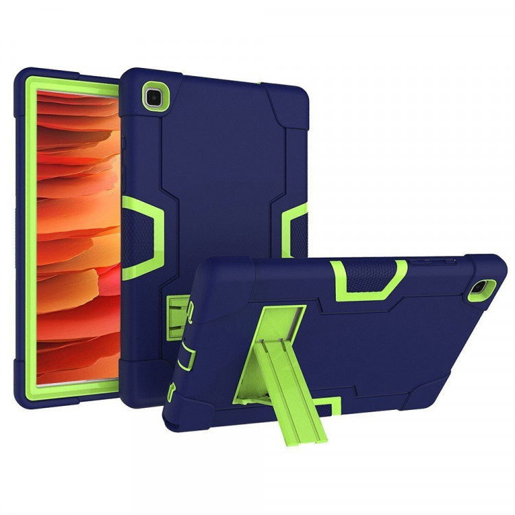 Гибридный TPU чехол для Samsung Galaxy Tab A7 (2020), Galaxy Tab A7 (2022) SM-T500, SM-T505, SM-T509 - 10,4 дюйма (темно-синий+зеленый)