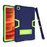 Гибридный TPU чехол для Samsung Galaxy Tab A7 (2020), Galaxy Tab A7 (2022) SM-T500, SM-T505, SM-T509 - 10,4 дюйма (темно-синий+зеленый)