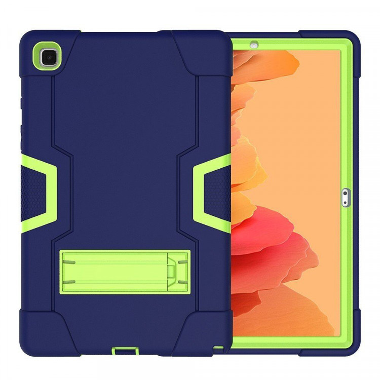Гибридный TPU чехол для Samsung Galaxy Tab A7 (2020), Galaxy Tab A7 (2022) SM-T500, SM-T505, SM-T509 - 10,4 дюйма (темно-синий+зеленый)