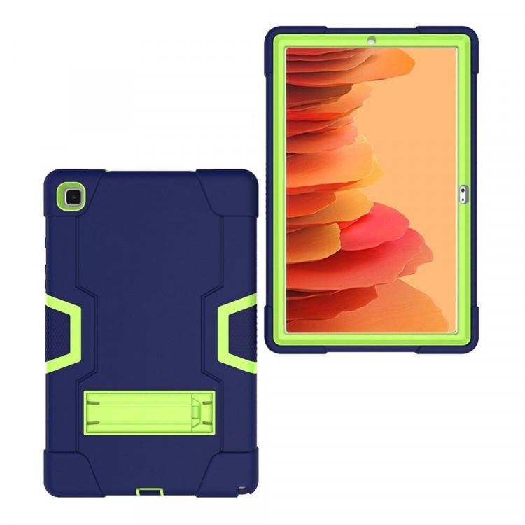 Гибридный TPU чехол для Samsung Galaxy Tab A7 (2020), Galaxy Tab A7 (2022) SM-T500, SM-T505, SM-T509 - 10,4 дюйма (темно-синий+зеленый)