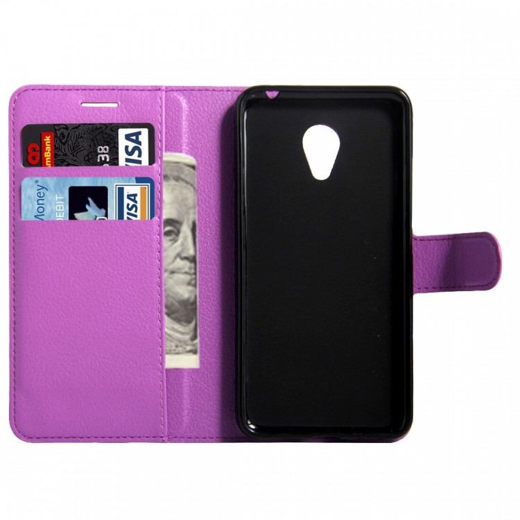 Чехол с визитницей для Meizu M3 / M3s (фиолетовый)