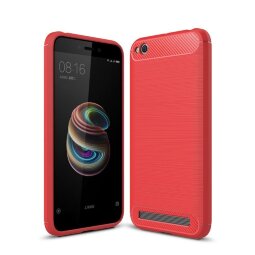 Чехол-накладка Carbon Fibre для Xiaomi Redmi 5A (красный)