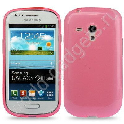 Пластиковый TPU чехол для Samsung Galaxy S3 mini / i8190 (розовый)