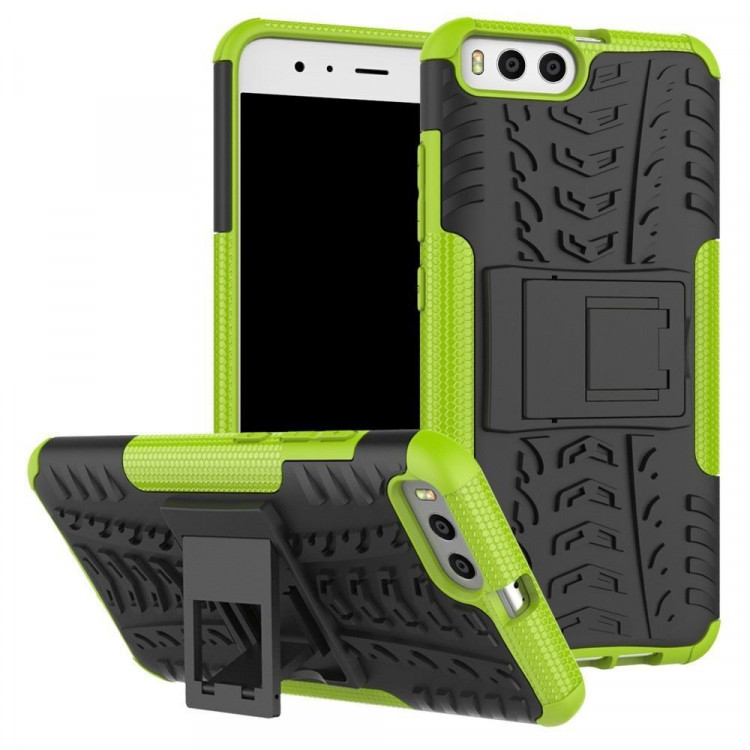 Чехол Hybrid Armor для Xiaomi Mi6 (черный + зеленый)