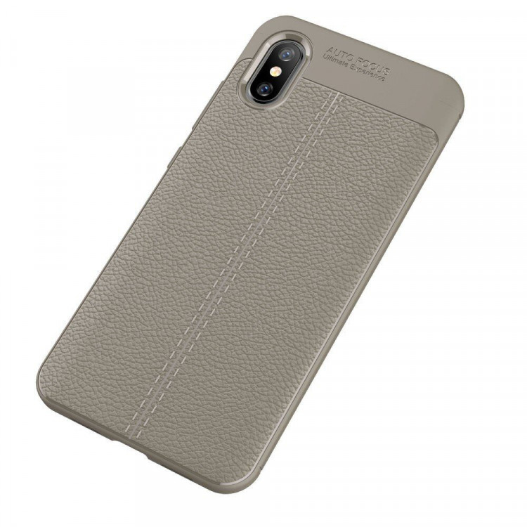 Чехол-накладка Litchi Grain для Xiaomi Mi 8 Pro / Mi 8 Explorer Edition (серый)