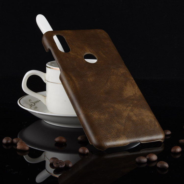 Чехол Litchi Texture для Xiaomi Mi Mix 3 (коричневый)