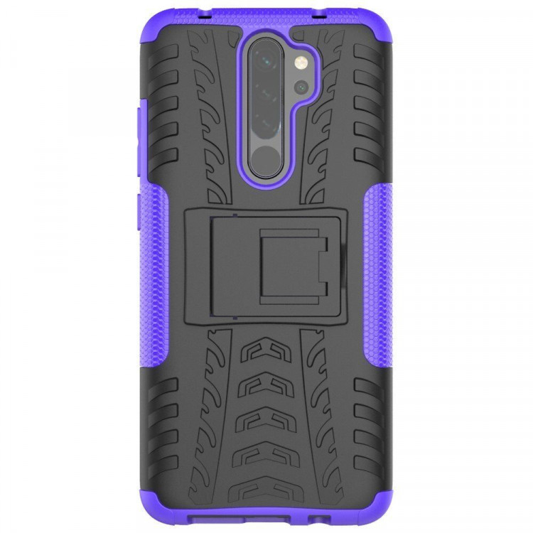 Чехол Hybrid Armor для Xiaomi Redmi Note 8 Pro (черный + фиолетовый)