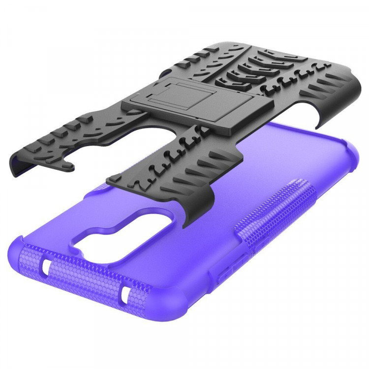 Чехол Hybrid Armor для Xiaomi Redmi Note 8 Pro (черный + фиолетовый)
