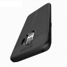 Чехол-накладка Litchi Grain для Samsung Galaxy S9 (черный)