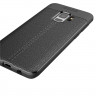 Чехол-накладка Litchi Grain для Samsung Galaxy S9 (черный)