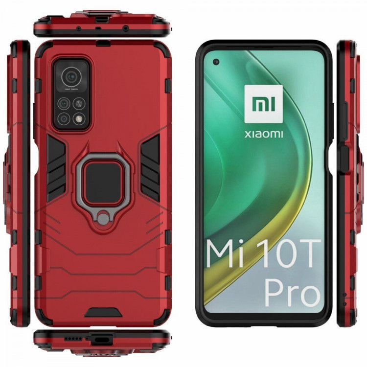 Чехол Armor Ring Holder для Xiaomi Mi 10T 5G / Mi 10T Pro 5G / Redmi K30S (красный)