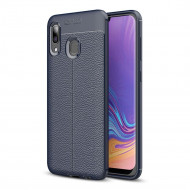 Чехол-накладка Litchi Grain для Samsung Galaxy A30 / Galaxy A20 (темно-синий) Чехол-накладка Litchi Grain для Samsung Galaxy A30 / Galaxy A20 (темно-синий)