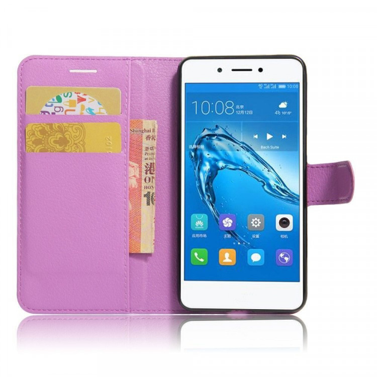 Чехол с визитницей для Huawei Enjoy 6s / Huawei Honor 6c (фиолетовый)