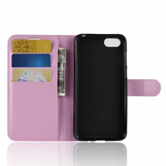 Чехол с визитницей для Huawei Y5 Prime (2018) / Y5 lite (2018) / Huawei Honor 7A (DUA-L22) Российская версия (розовый)