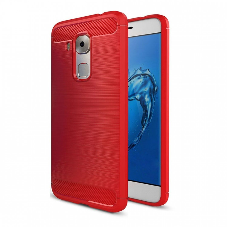 Чехол-накладка Carbon Fibre для Huawei Nova Plus / Huawei G9 Plus (красный)