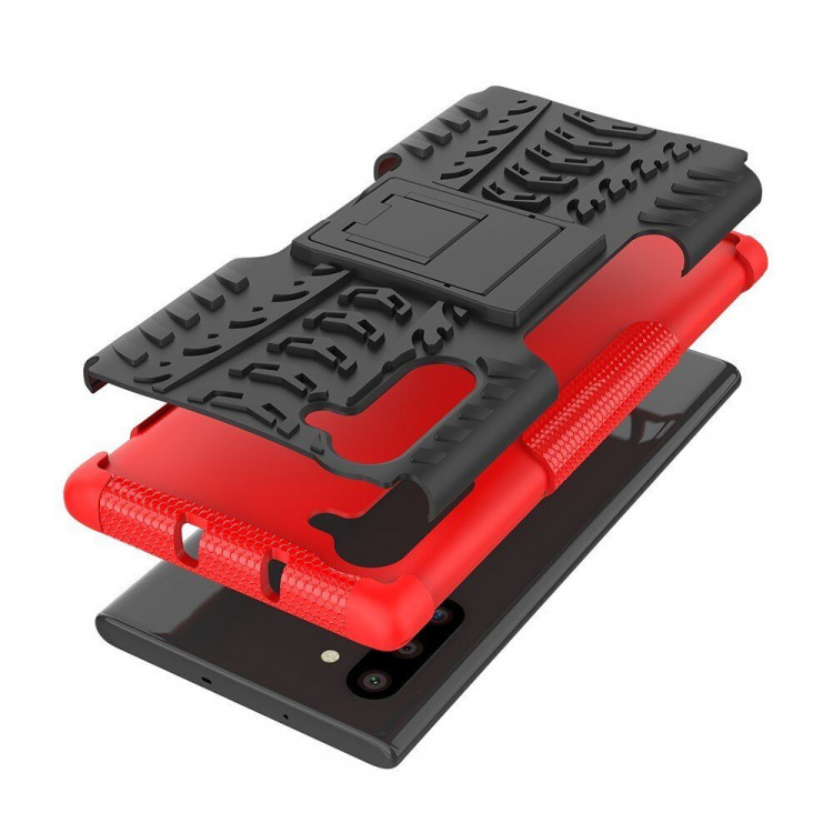 Чехол Hybrid Armor для Samsung Galaxy Note 10 (черный + красный)