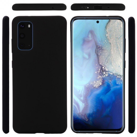 Силиконовый чехол Mobile Shell для Samsung Galaxy S20+ (Plus) (черный)