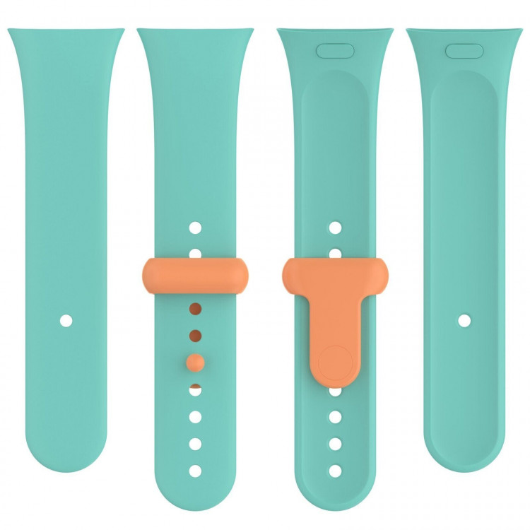 Силиконовый ремешок для Xiaomi Redmi Watch 3, Mi Watch Lite 3 (зелено-голубой)