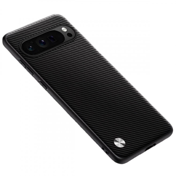 Чехол из искусственной кожи для Google Pixel 9 Pro XL (карбон)