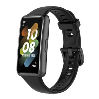 Силиконовый ремешок для Huawei Band 7 (черный)