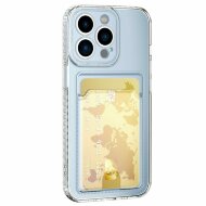 Силиконовый чехол с карманом для карт для iPhone 14 Pro Max