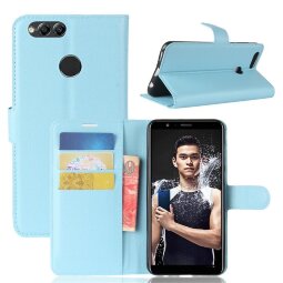 Чехол с визитницей для Huawei Honor 7X (голубой)