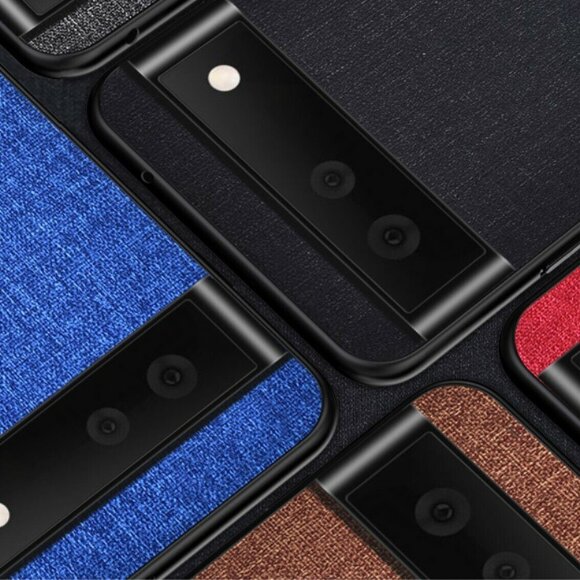 Чехол с тканевой текстурой PC+TPU для Google Pixel 7 (розовый) Чехол с тканевой текстурой PC+TPU для Google Pixel 7 (розовый)