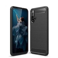 Чехол-накладка Carbon Fibre для Huawei nova 5T / Honor 20 (черный)