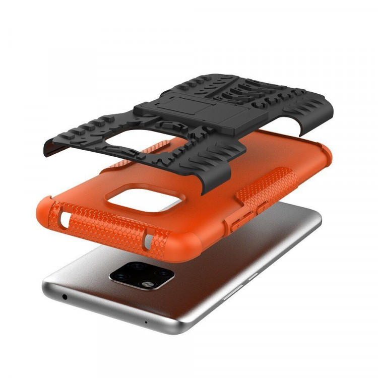 Чехол Hybrid Armor для Huawei Mate 20 Pro (черный + оранжевый)