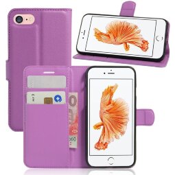 Чехол с визитницей для iPhone 7 / iPhone 8 / iPhone SE (2020) / iPhone SE (2022) (фиолетовый)