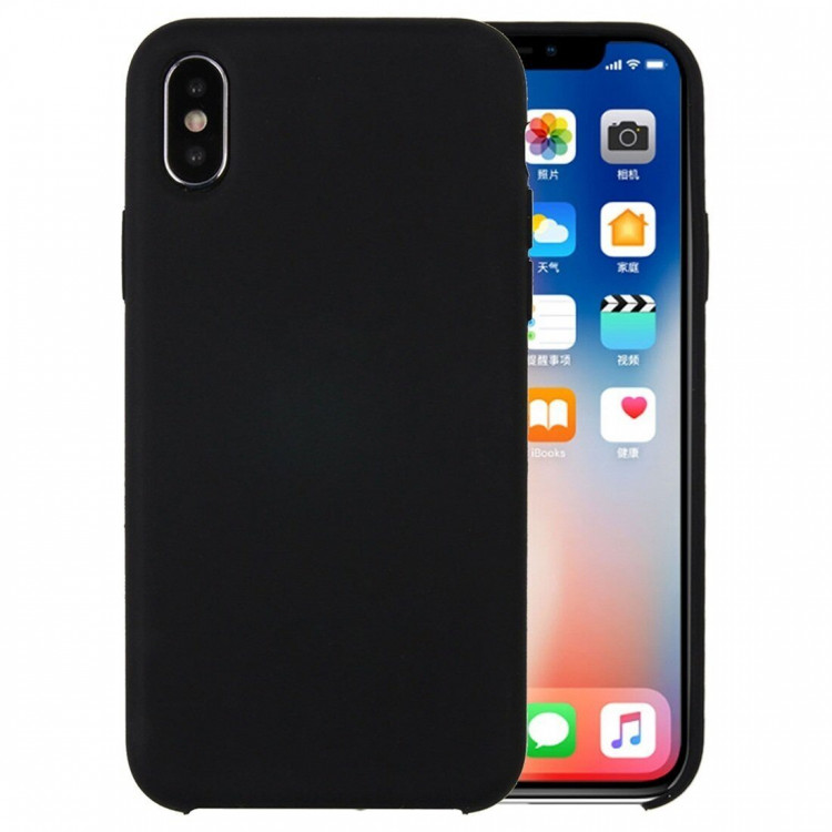 Силиконовый чехол Mobile Shell для iPhone XS / iPhone X (черный)