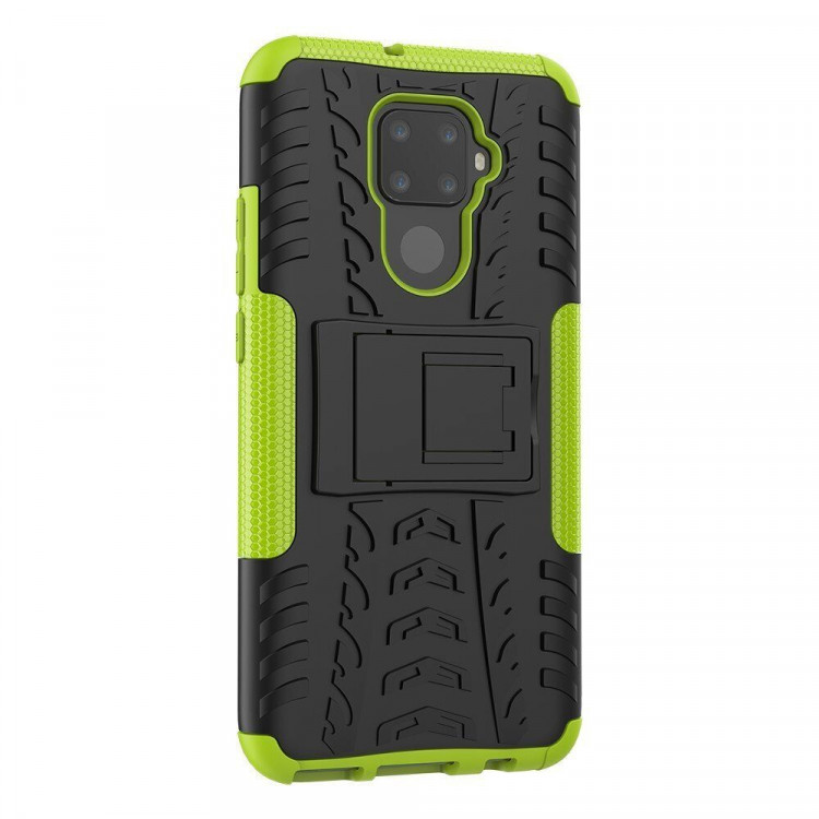 Чехол Hybrid Armor для Huawei Nova 5i Pro / Mate 30 Lite (черный + зеленый)
