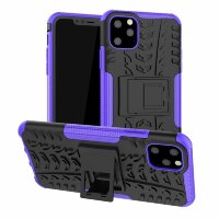 Чехол Hybrid Armor для iPhone 11 Pro Max (черный + фиолетовый)