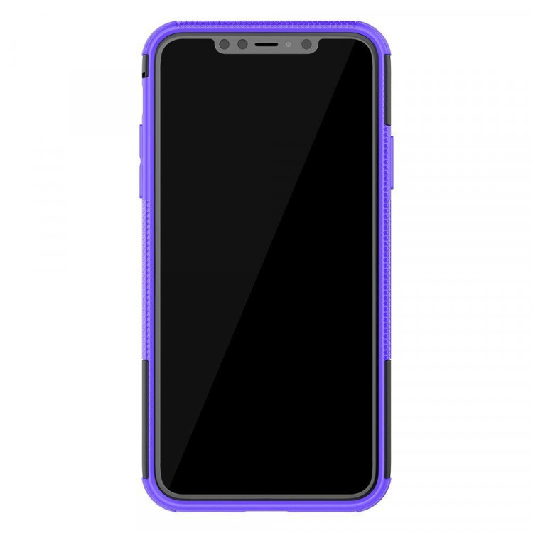 Чехол Hybrid Armor для iPhone 11 Pro Max (черный + фиолетовый)