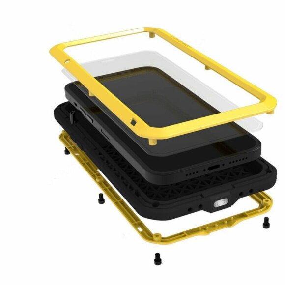 Гибридный чехол LOVE MEI для iPhone 13 Pro Max (желтый) Гибридный чехол LOVE MEI для iPhone 13 Pro Max (желтый)