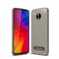 Чехол-накладка Carbon Fibre для Motorola Moto Z4 Play (серый)