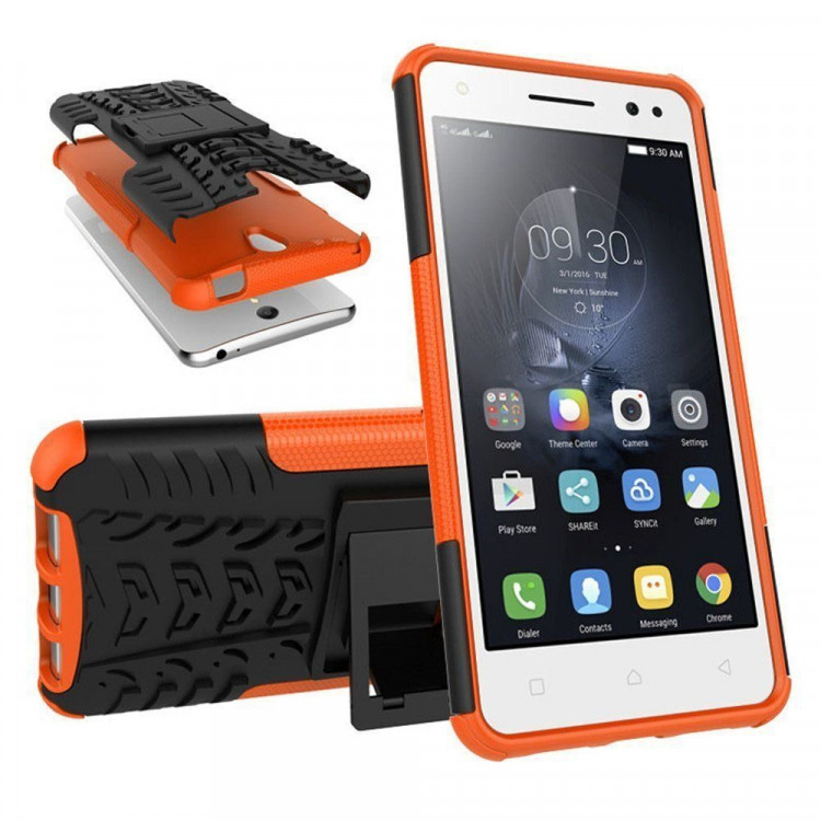 Чехол Hybrid Armor для Lenovo Vibe S1 (черный + оранжевый)