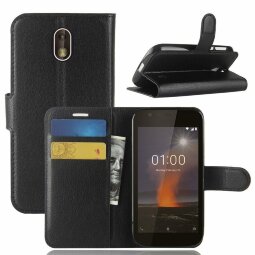 Чехол с визитницей для Nokia 1 (черный)