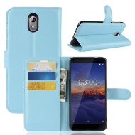 Чехол с визитницей для Nokia 3.1 (голубой) Чехол с визитницей для Nokia 3.1 (голубой)