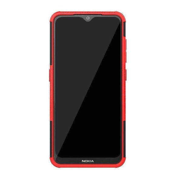 Чехол Hybrid Armor для Nokia 7.2 / Nokia 6.2 (черный + красный)