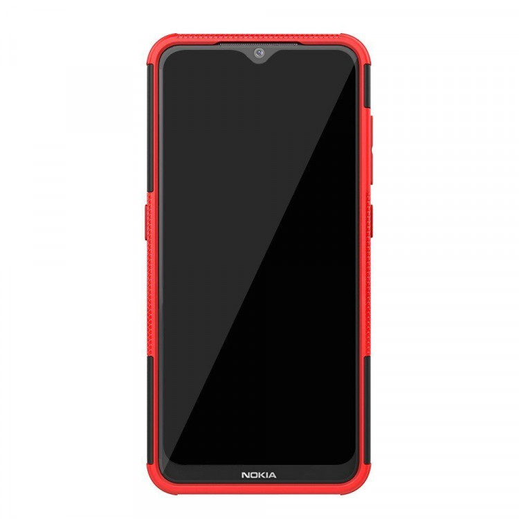 Чехол Hybrid Armor для Nokia 7.2 / Nokia 6.2 (черный + красный)