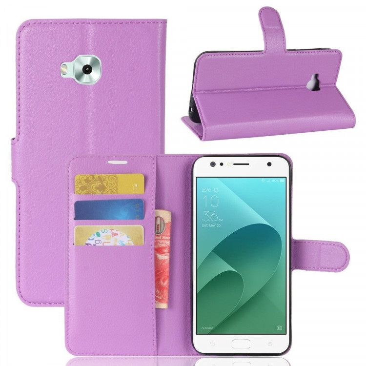Чехол с визитницей для ASUS ZenFone 4 Selfie ZD553KL (фиолетовый)