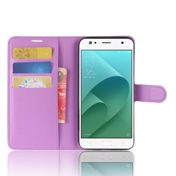Чехол с визитницей для ASUS ZenFone 4 Selfie ZD553KL (фиолетовый)