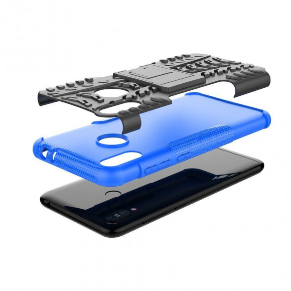Чехол Hybrid Armor для ASUS Zenfone Max (M2) ZB633KL (черный + голубой) Чехол Hybrid Armor для ASUS Zenfone Max (M2) ZB633KL (черный + голубой)