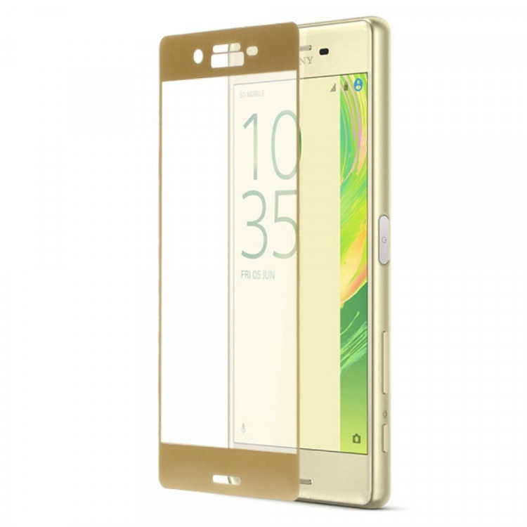 3D - Защитное стекло для Sony Xperia X (золотой)