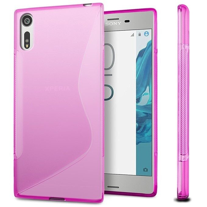 Нескользящий чехол для Sony Xperia XZ / XZs (малиновый)